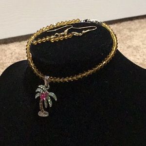 ⭐️ Handmade Crystal Bracelet & Earring Set NEW - 9”